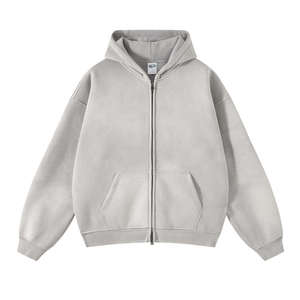 Sudadera con capucha holgada vintage de algodón orgánico grueso de alta calidad, con efecto desgastado por el sol y lavado ácido, para mujer. - Product Image 6