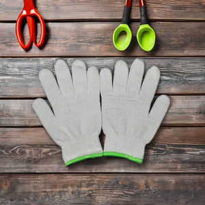 Guantes DE SEGURIDAD blancos mejor valorados Durable Flexible Algodón Poliéster 21-26cm Longitud 10 pares Polybag Tareas de construcción en Vietnam - Product Image 1