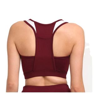 เสื้อชั้นในกีฬาแบบซัพพอร์ตสูงสำหรับผู้หญิง พร้อมโลโก้สั่งทำด้านหน้า ระบายอากาศได้ดี ผลิตจากผ้าสแปนเด็กซ์/ไนลอน เหมาะสำหรับโยคะและฟิตเนส - ขายส่ง - Product Image 3