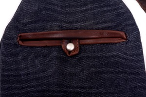 Sac bandoulière vintage en cuir et toile, sac de poitrine, sac de voyage, sac d'épaule, mode, imperméable, fermeture éclair, commande en gros LCSB-0026 - Product Image 3