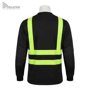 Camisa de Seguridad Industrial Personalizada, Estilo Western, Color Gris Jaspeado Oscuro, Botones de Perla, Franjas Verdes de Alta Visibilidad, Uniforme de Construcción - Product Image 3