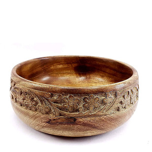 Tazón de mezcla de madera de mango pequeño único con manos de madera para ensaladas, frutas o cereales, diseño personalizado, suministro de cocina de madera al por mayor - Product Image 6