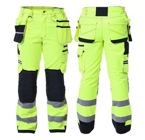 High Visibility Industrial Construction Safety <b>Work</b> Pants Reflective <b>Trousers</b> Men Cargo Outdoor Multi Pocket OEM Breathable - Product Image 6