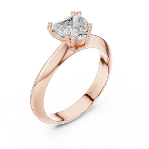 Anillo de compromiso y nupcial solitario de oro macizo de 18K con diamante cultivado en laboratorio en forma de corazón, certificado IGI, de 1.5 quilates, con seis garras y montura alta tipo catedral. - Product Image 3