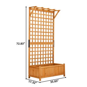 Fioriera da Giardino in Metallo Alta 72 Pollici con Traliccio Elegante e Recinzione, Vaso per Piante e Cancelli - Product Image 2