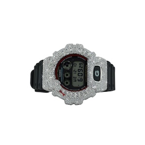 Moissanite Diamond <b>Watches</b> Half Iced Out And Black Rubber Band DOPE JEWELLS Timeless Pieces Art-round <b>Case</b> for Fashion - Product Image 1