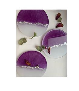 Posavasos de resina epoxi impresos personalizados con opción de marca para regalos promocionales y publicidad empresarial - Product Image 1