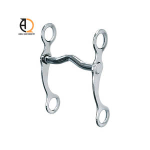 Mors de cheval en acier inoxydable avec embout en cuivre pour l'entraînement des chevaux, longueur de la bouche argentée 130 mm - Product Image 6