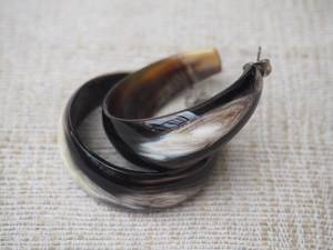 Aros de Cuerno de Búfalo Natural, Estilo Animal Ecológico para Mujer, para Fiestas y Bodas, Artesanía Atemporal - Product Image 2