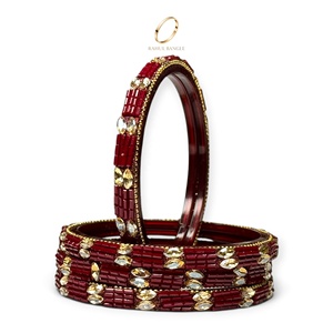 Premium Selling Kashmiri Borosilicate <b>Red</b> Glass <b>Bracelet</b> Jewelry Decorative Gold Plated Crystal for Women at Wholesale Price - Product Image 2