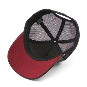 Casquette Trucker en Cuir PU Noir avec Logo Personnalisé, Dos en Maille, 5 Panneaux, Snapback, Visière Zippée, Style Streetwear, Vente en Gros pour Hommes et Femmes - Product Image 5