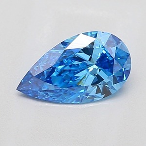 Diamant de laboratoire IGI certifié 0,91 carat, bleu vif fantaisie, taille poire, VS1, EX Cut, poli, pierre libre pour joaillerie fine - Product Image 1