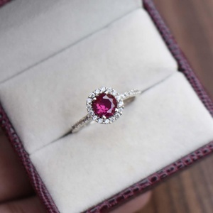 <b>Ruby</b> Delicate Ring S925 Sterling Silver Handmade Statement Ring Elegant Fine Jewelry Gift For Women Gemstone Ring - Product Image 6