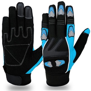 Guantes de Motocross RacingMaster de Dedo Completo, Negros y Verdes, de PU Antideslizante, para Exteriores, para Hombre, con Cierre de Velcro - Product Image 3