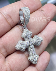 Colgante de Cruz VVS Moissanite para Hombre, Estilo HipHop, con Incrustaciones, Plata de Ley, Joyería Religiosa de Lujo Personalizada, Bautismo - Product Image 4