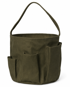 กระเป๋าผ้าแคนวาสเคลือบแว็กซ์ออร์แกนิค 390 GSM พร้อมช่องใส่ของ ขนาด 27x28x27 ซม. รับทำโลโก้ตามสั่ง ขายส่ง OEM ODM แบรนด์ส่วนตัว - Product Image 2