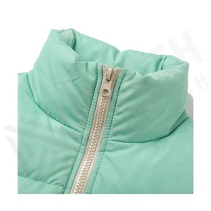 เสื้อแจ็คเก็ตสีเขียวมิ้นท์แบบเย็บลาย  แขนยาว คอตั้ง ปิดด้วยซิป  เสื้อโค้ทขนเป็ดสำหรับผู้หญิง  แบบสั้นสำหรับฤดูหนาว - Product Image 4
