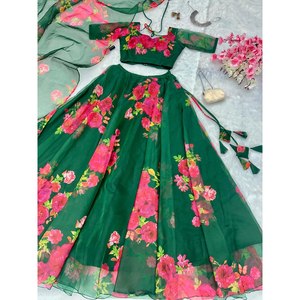 Conjunto elegante Lehenga Choli para mujer de diseñador para fiesta - Product Image 1