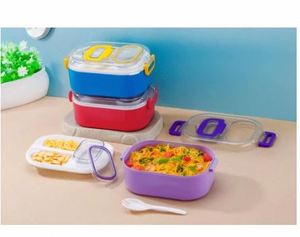 Top Quality <b>Lunch</b> Box with Fork And Spoon <b>Set</b> Office & School <b>lunches</b> From India Exporter At Low Price <b>Lunch</b> Box - Product Image 4