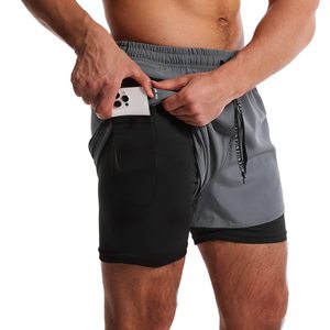 Pantalones Cortos Deportivos 2 en 1 Personalizados para Hombre, Gimnasio, Correr, Compresión, Entrenamiento, Ropa Deportiva Hecha en Pakistán - Product Image 2