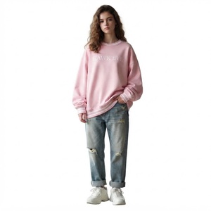HAWK EYE SPORTS Automne/Hiver Sweat à capuche en molleton uni pour femme, style streetwear, col ras du cou, épaules tombantes, respirant, 360 grammes, 100% coton - Product Image 1