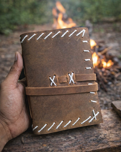 Vintage <b>A5</b> Hardcover Genuine Leather Diary Notebook Personalized Spiritual Travel Journal Gift - Product Image 1