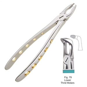 Forceps d'extraction dentaire pour molaires inférieures, en acier inoxydable, instrument chirurgical manuel, poignée ergonomique, réutilisable - Product Image 6