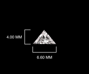 เพชรทรงสามเหลี่ยมขนาด 4.0x6.6 มม., เพชรเพาะเลี้ยง 1 กะรัต, เพชรขาวเพาะเลี้ยง, เพชรสร้างในห้องปฏิบัติการสำหรับเครื่องประดับ (5 ชิ้น) - Product Image 3