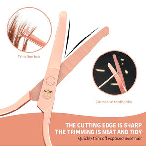 Tijeras Pequeñas Asontao para Cejas y Vello Nasal - Herramienta de Corte de Acero Inoxidable para Barbería, para Diestros, Ligeras - Product Image 3