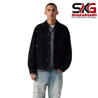 Veste en jean bleu clair doublée en sherpa pour homme, style vintage décontracté, boutonnée sur le devant, pour l'automne et l'hiver
