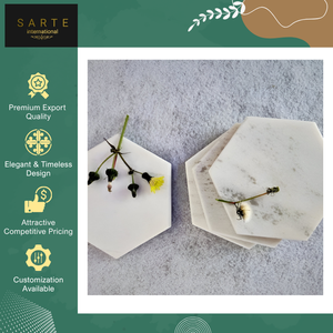 Huge in Demand Unique Shape Exquisite Customizable Eco-Friendly Modern Luxury Marble Ceramic <b>Drink</b> <b>Coasters</b> for Restaurant Use - Product Image 3