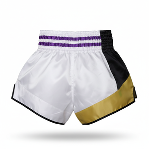 Shorts de Muay Thai personnalisés, polyester satiné de haute qualité, respirants, style thaïlandais, vente en gros - Product Image 1