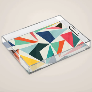 Bandeja Rectangular de Acrílico para Almacenamiento y Servicio, la Más Vendida, Nueva Llegada, Organizador para Cenas Románticas al Aire Libre - Product Image 1