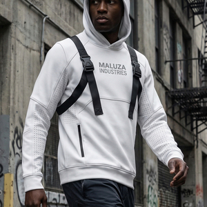 Custom Logo Quick Dry Gym Hoodie Men Breathable Performance Athletic <b>Sweatshirt</b> for Workout Running Yoga Training Wear - Product Image 6
