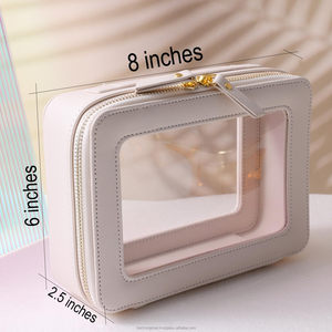 Customized Wholesale Travel Size Leather Waterproof Cosmetic <b>Bag</b> Candy Fashion Design Zipper Closure for Storage - Product Image 4