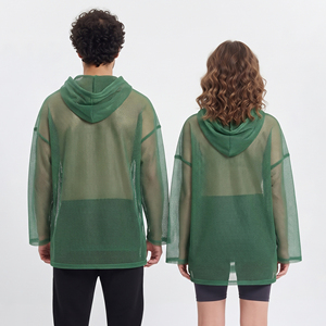 Sudadera Ligera Transparente con Capucha, Sudadera de Malla Transparente Personalizada, Sudadera de Malla de Estilo Urbano, Sudadera Unisex - Product Image 2