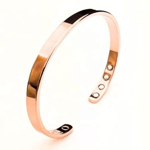 Bracelet en cuivre massif fait main, manchette ouverte réglable, bijoux pour hommes et femmes, qualité supérieure, vente en gros - Product Image 1