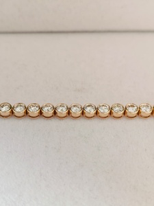 Bracelet tennis de luxe en diamants de laboratoire, plaqué or blanc 14 carats, taille brillant, tendance, certifié IGI, bijoux fins élégants pour femme - Product Image 2