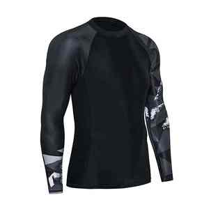 เสื้อรัดกล้ามเนื้อแขนยาวสีตามสั่งสำหรับผู้ชาย โพลีเอสเตอร์ สำหรับฝึกซ้อม MMA - Product Image 1