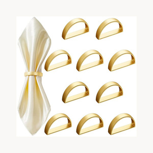 Anillo de Servilleta de Metal de Lujo, Nuevo Diseño Elegante, Anillo de Servilleta Personalizado, Recién Llegado, Reutilizable, Accesorios para Mesa de Comedor para Bodas - Product Image 2