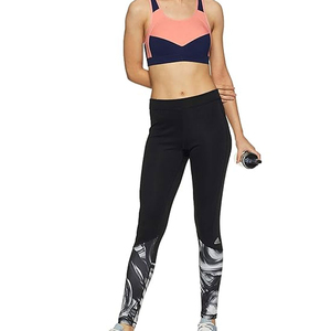 Soutien-gorge de sport dos nu à maintien élevé en Spandex/Nylon, couleur unie, avec logo personnalisé, pour femme, grandes tailles - Product Image 2