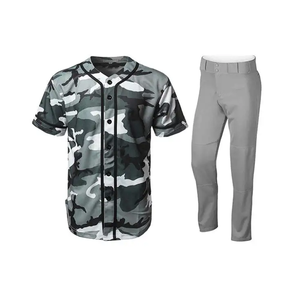 Uniforme de Béisbol de Camuflaje Personalizado, Jersey de Manga Corta y Pantalones para Hombre, Ropa Deportiva de Poliéster de Secado Rápido para Deportes - Product Image 3
