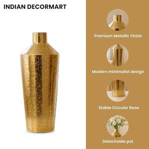 Florero Decorativo de Metal Contemporáneo para Mesa, Elegante Decoración de Interiores para Espacios Habitables - Product Image 5