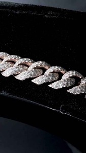 Chaîne cubaine en argent sterling 925 avec diamants Moissanite glacés, personnalisable, style Hip Hop, pour hommes - Vente en gros - Product Image 6
