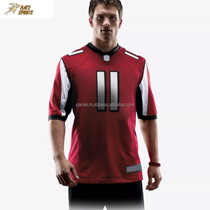 Camiseta de fútbol americano de nuevo estilo, transpirable, de talla grande, logotipo privado personalizado, corta, alta demanda, nuevo aspecto, hecho en Pakistán - Product Image 3