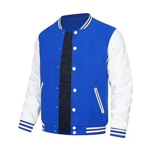 Custom 300GSM 8020 Wool <b>Men</b> Old School Varsity Jackets <b>Men</b> Wholesale Blank Letterman Varsity Jackets Custom Bomber - Product Image 6