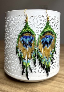 Pendientes de Aro de Moda con Cuentas de Vidrio, Diseño de Tendencia 2026, Joyería de Plata Hecha a Mano con Baño de Oro para Mujeres y Niñas - Product Image 2