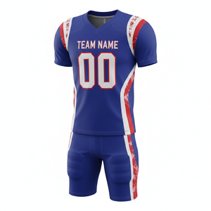 Ensemble de maillot et short de football américain personnalisé avec position du logo sur le devant, 100% polyester, antibactérien, séchage rapide, toutes saisons - Product Image 6