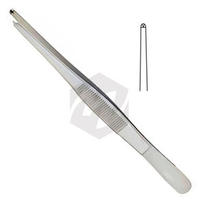 High Quality Stainless Steel Thumb Tissue Forceps 1x2 <b>Teeth</b> 8 Inch Surgical Grade Tweezer <b>Tool</b> Veterinary Use Medic Instruments - Product Image 1