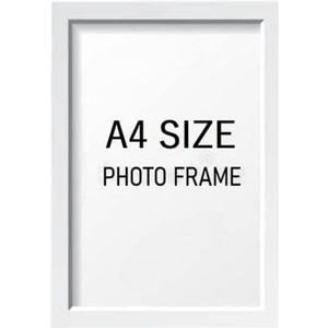Cadre photo en bois MDF A4 11x13 personnalisable, vente en gros, blanc beige - Product Image 1